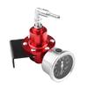 Universal Aluminum Adjustable FPR Fuel Pressure Regulator with Gauge for Car Auto Red