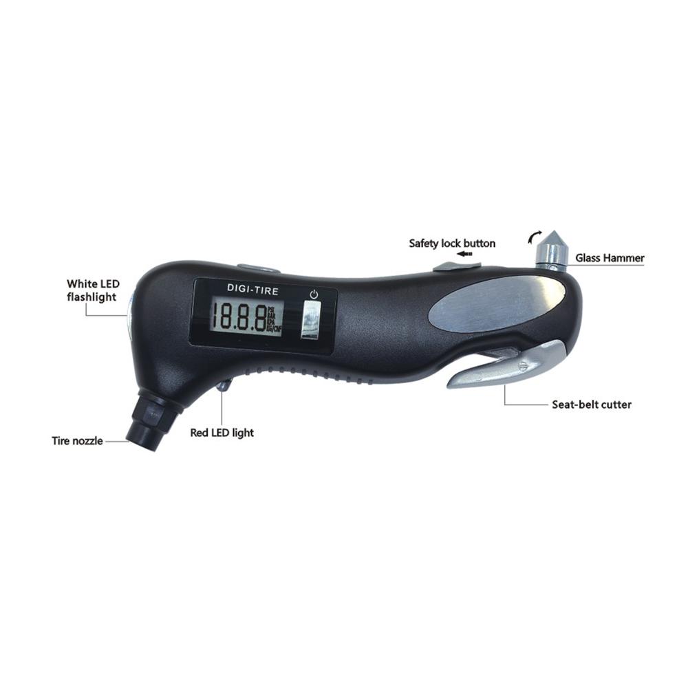 Vislone Manometro Digitale per Pneumatici Gonfiatore Digitale per Pneumatici Tester Misuratore