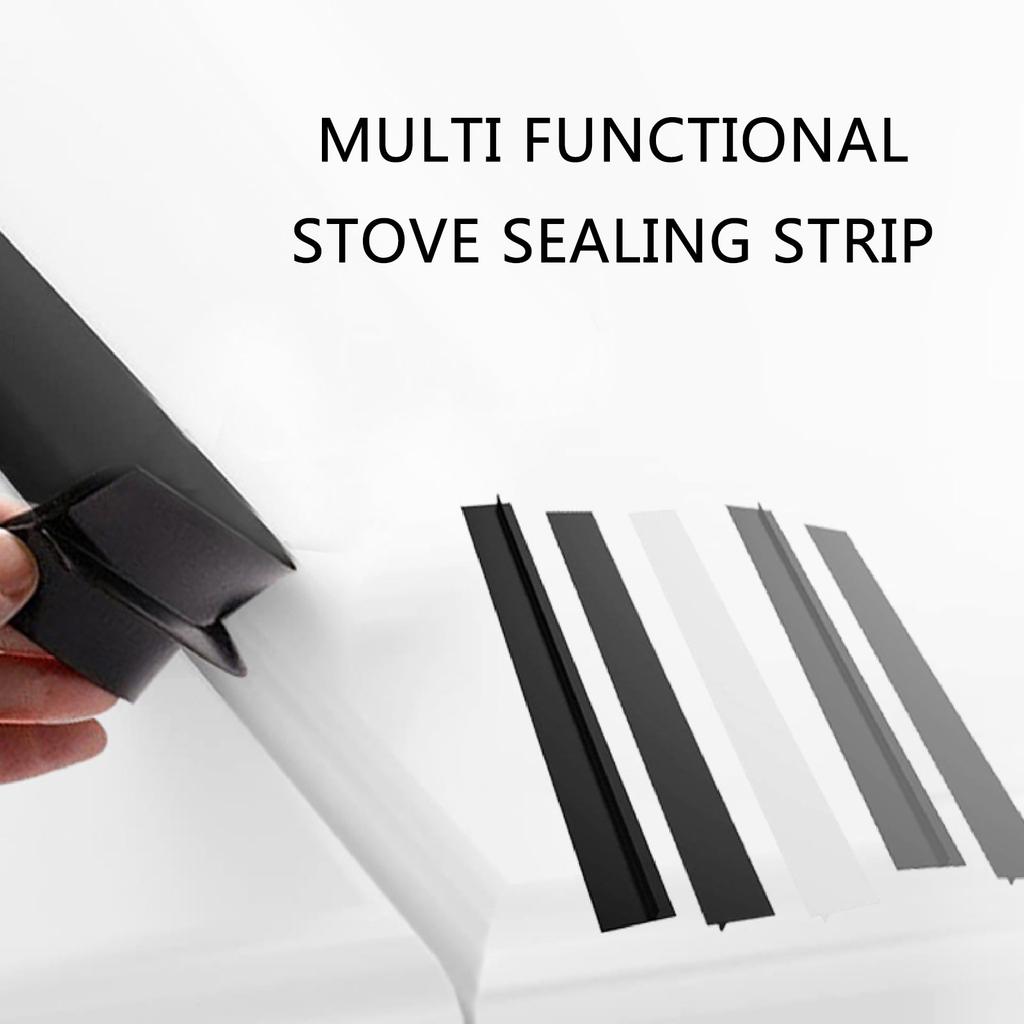 2Pcs Kitchen Stove Counter Gap Covers T Shape Silicone Strip Gas Stove Protector Heat Resistant Mat Slit Cleaning Pad