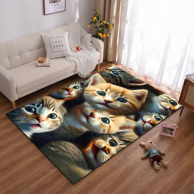 Schattig Cartoon Katten Design Tapijt voor Woonkamer Decoratie Geschikt voor gebruik als antislip voor woonkamer slaapkamer banken