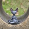 Sphinx Cat Simulation Hairless Cat Figurine Resin Meditation Yoga Lucky Cat Decor  Home Decoration