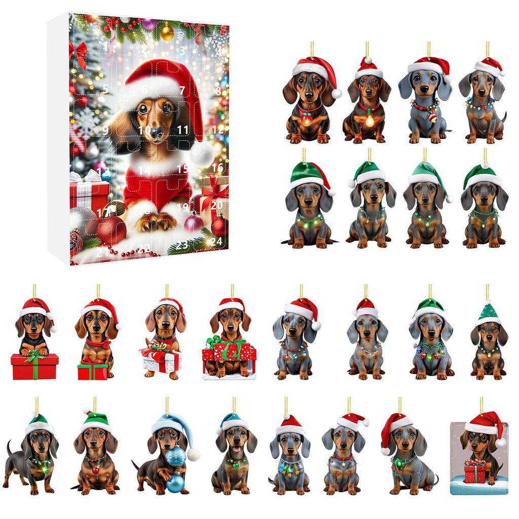 Christmas Advent Calendar 2024 Contains 24 Christmas Acrylic Decoration Arrival Calendar Christmas Countdown With Surprise Pedants
