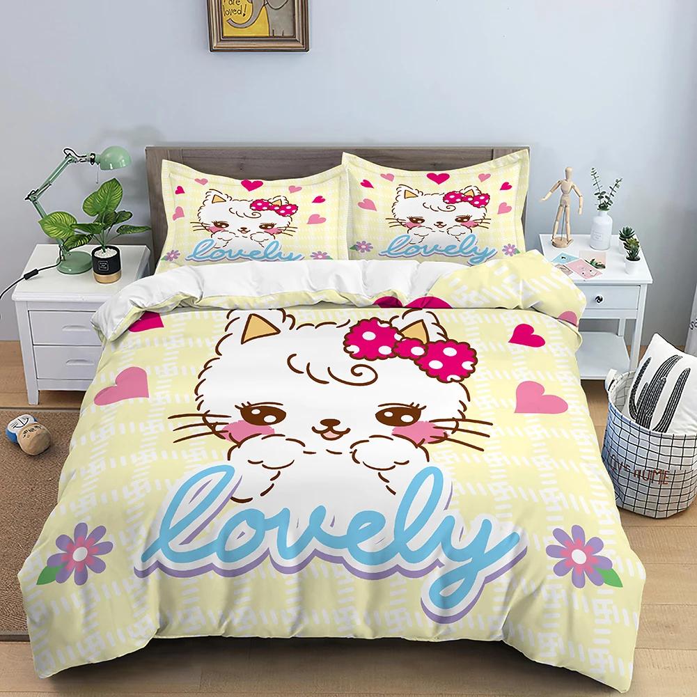 Comforter 3D Romantic Valentines Day Red Rose Bear Printed For Girl Queen S Luxury Bedding