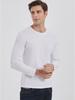 190g Double-sided Liquid Ammonia Mercerized Cotton T-shirt Business Casual Youth Premium Pure Cotton Long-sleeve T-shirt Minimalist Tops