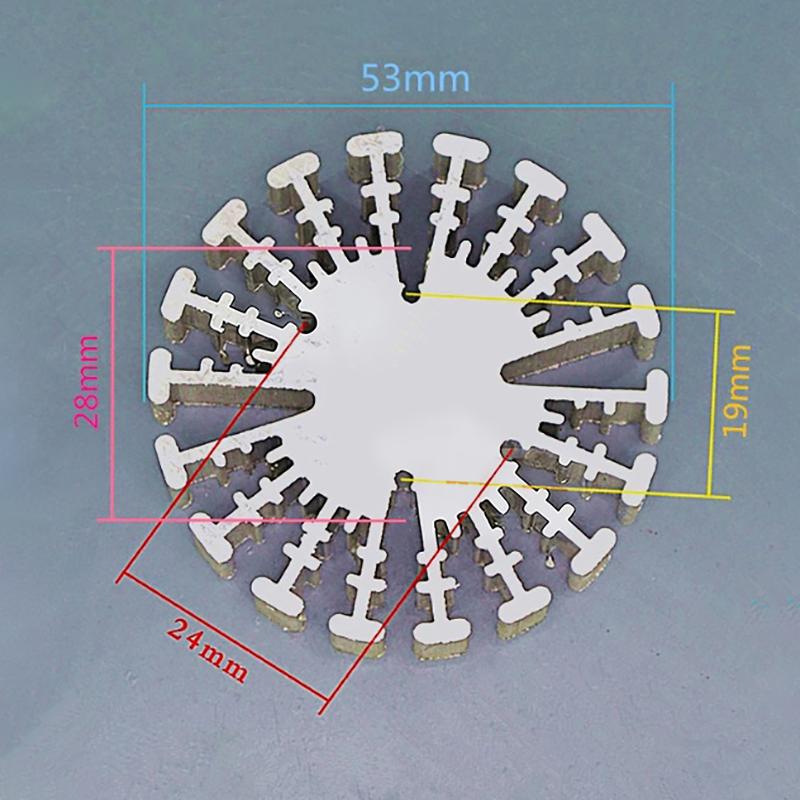 Cob Radiator Diameter 25/37.5/40/48/50/53/60/65/67Mm High Power Led Heatsink Sunflower Solid Radiator Round Alloy Aluminum