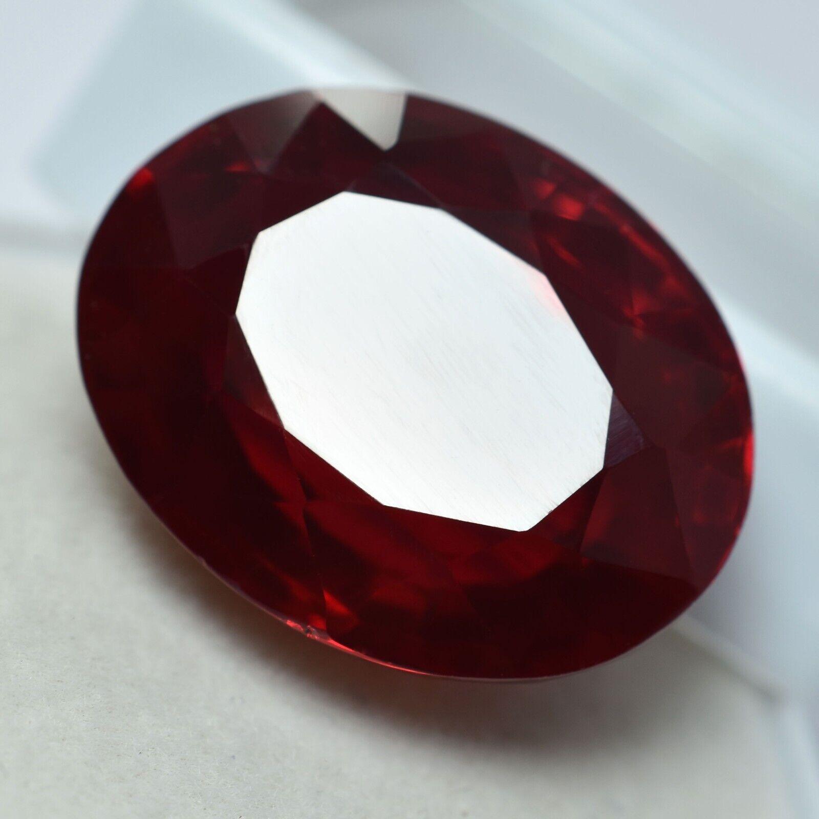 

Natural Bloody Red Ruby 26ct Oval Cut Certified Loose Gemstone 20 червоний