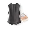 Design Women Vest Layered Professional Stylish Sleeveless Waistcoat Casual Outerwear
