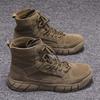 Fashion Mens Combat Boots Khaki Desert Solid Color Ankle Boots for Men Casual Lightweight Outdoor Jogging Platform Mesh Men Boot Botines