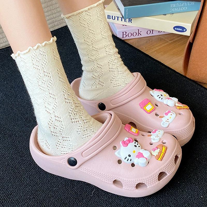 Hello Kitty Schuhanhänger-Set für ABS Wasserdichte Sandalen Dekorieren Schnallendekorationen Accessoires Spielzeug Geschenk