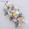 UFlower Artificial Silk Flower Runner 50-100cm for Wedding Backdrop Party Wall Decor Table Centerpiece Stage Home Decoration