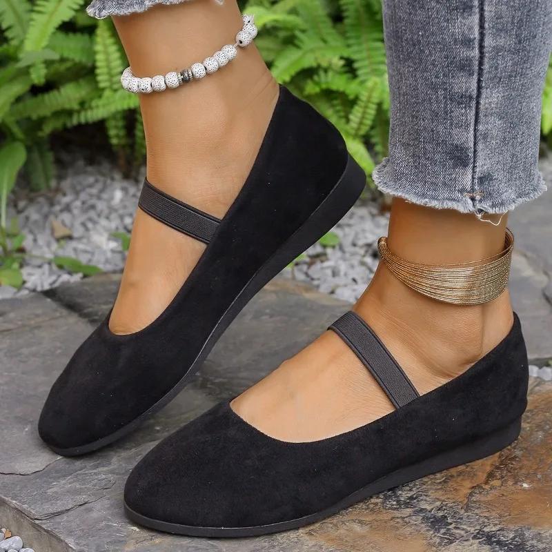 

Мода 2025 Новая обувь Женские неглубокие Женские балетки Модные с круглым носком Повседневные Бестселлер Мягкая подошва Легкие Удобные Плоские Низкий каблук 43 чёрный