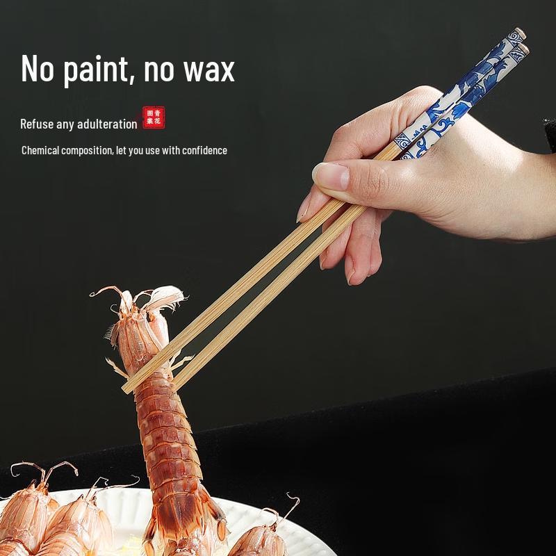 You Shu Individually Wrapped Blue & White Porcelain Chopsticks