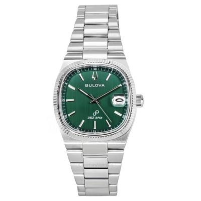 Reloj de cuarzo clásico Super Seville 262kHz Precisionist de acero inoxidable con esfera verde 96B439 para hombre