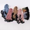 Eyelash Black Lace Long Hijab Soft Material Islamic Shawl Wrap Malaysian Headscarf  For Women