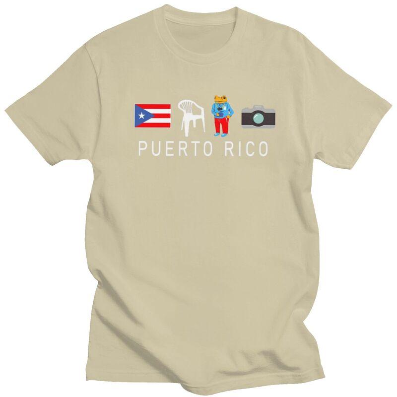 Custom Puerto Rico Taino Coqui Boricua Flag T Shirts for Men Pure Cotton Tees Tshirt ShortSleeve Fashion Tshirt