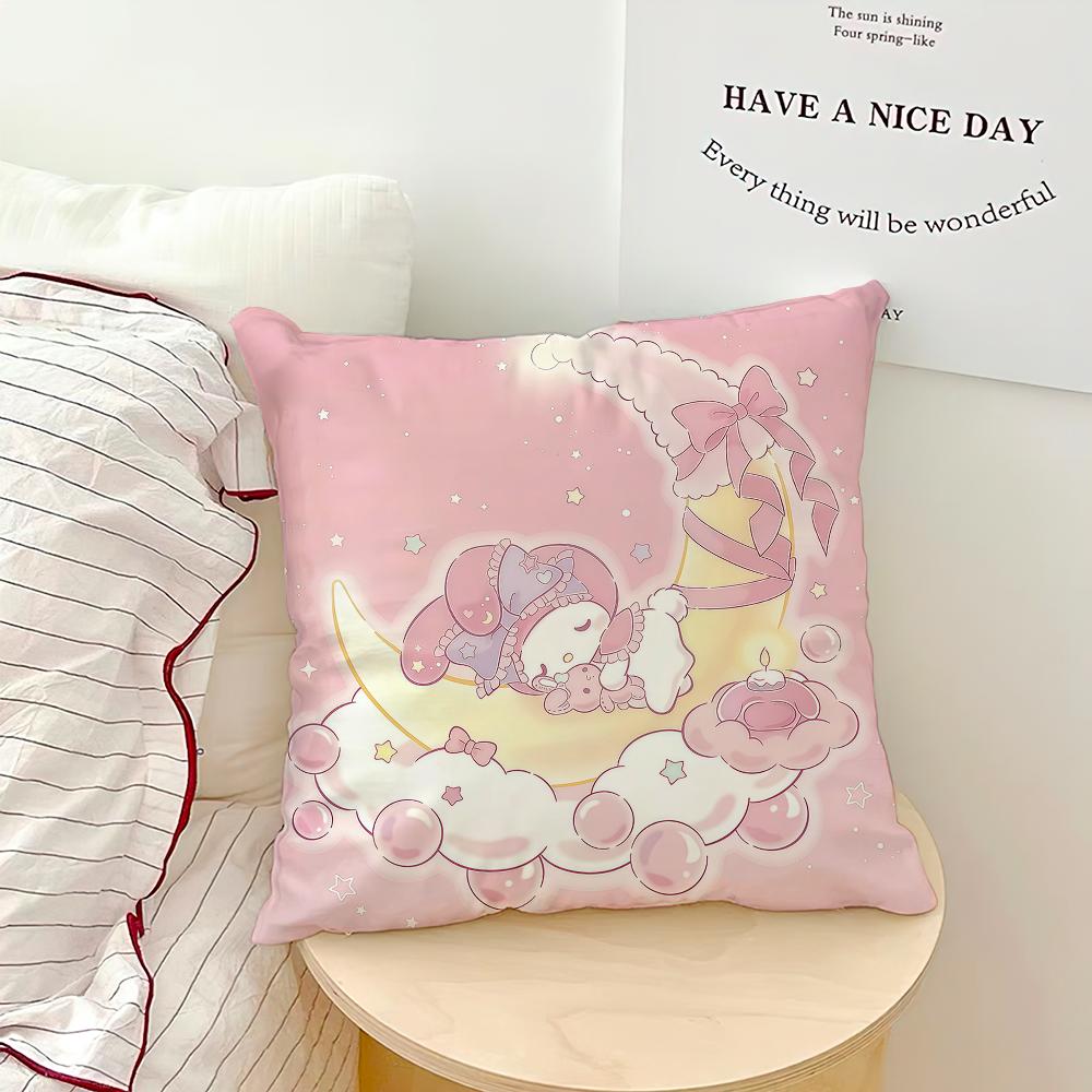 Cute Cartoon Family PPochacco KKuromi Sro Soft Pillowcase Sofa Home Living Room Bedside Decor Pillow Cover Gift Party Hogar