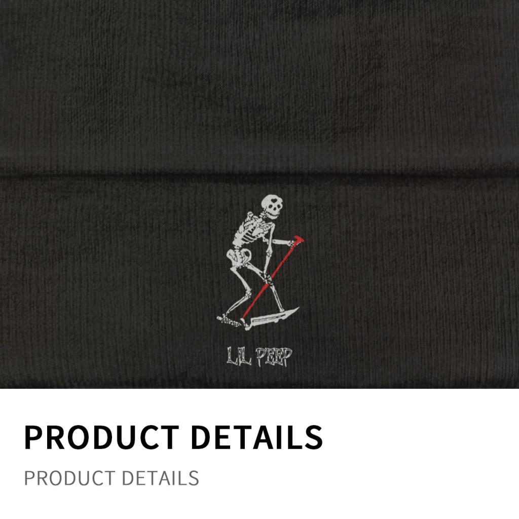 Lil Peep Skeleton Crybaby Best Seller Knitted Caps for Women Unisex Skullies Beanies Winter Hats Polyester  Casual Caps