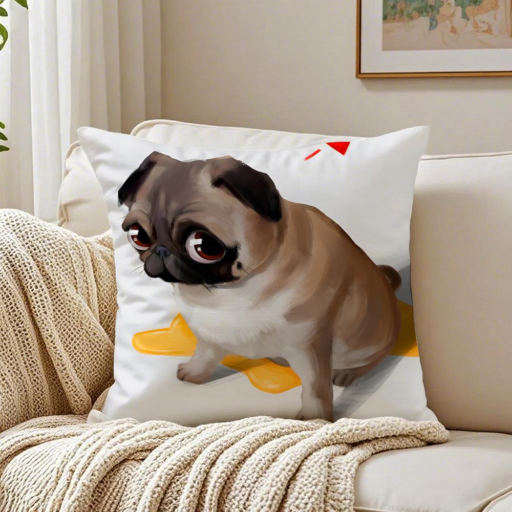 NICE CUTE Pomeranian Dog Cushion Cover Pillowcase Antidustmite Living Room Sofa Decor Cushion Room