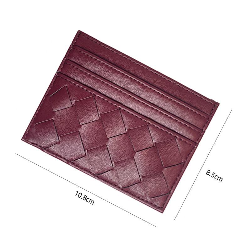 Premium Sheepskin Woven Card Bag RFID Card Cover Women's Brand Multi-card Position Genuine Leather Card Bag OEM Generation