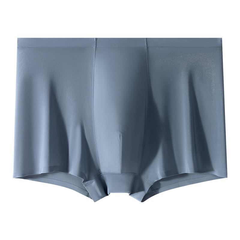 Men's Summer High Elasticity 10A Antibacterial Ice Silk Traceless Comfortable Breathable Briefs