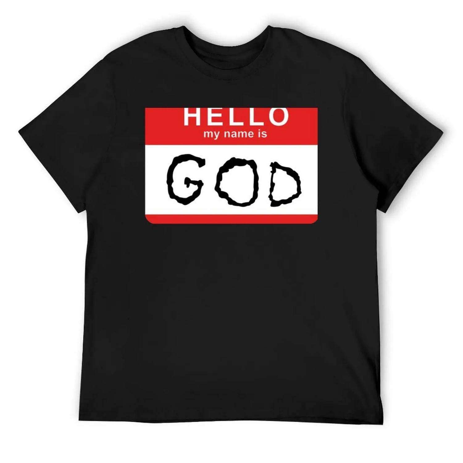 

Hello my name is GOD (Die Antwoord - Ugly Boy) T-Shirt aesthetic clothes vintage graphic tee customs shirts men graphic XXXXXL чорний