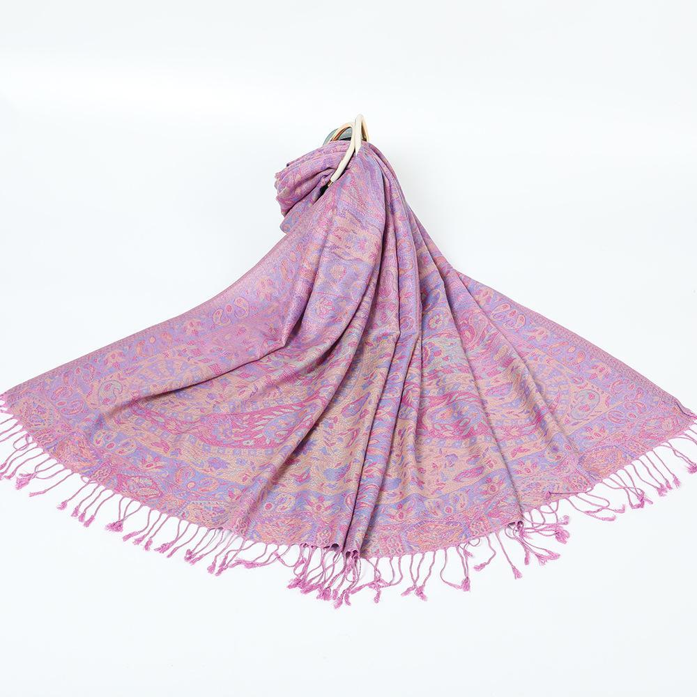 New retro shawl with women's travel vacation photo scarf warm scarf cape fringe
