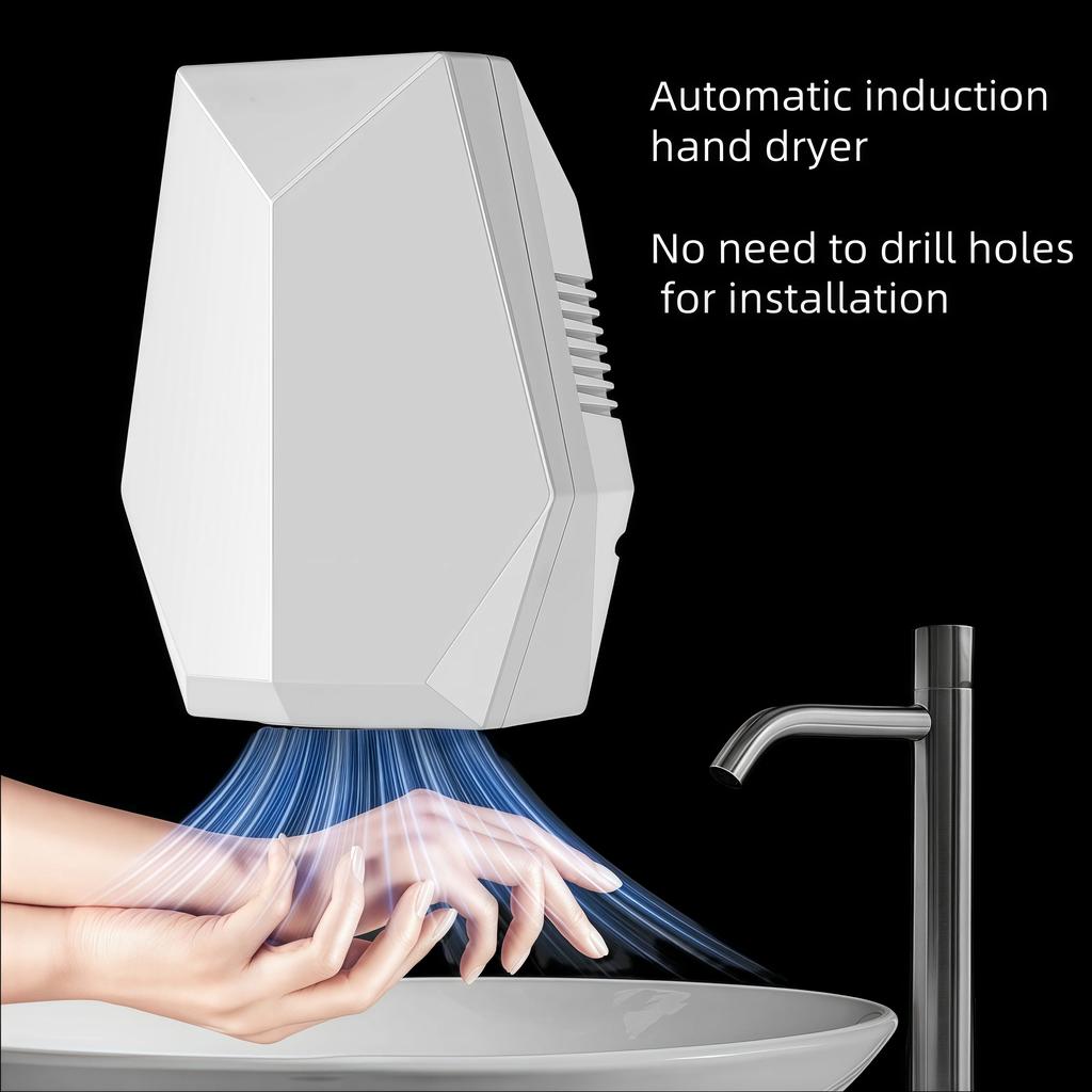 1600W Mini Fully Automatic Induction Hand Dryer Automatic High-speed Warm Air Hand Dryer