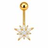 Dangle Belly Button Ring Gold Color Hypoallergenic Butterfly Heart Shape Piercing Jewelry for Summer Beach Party