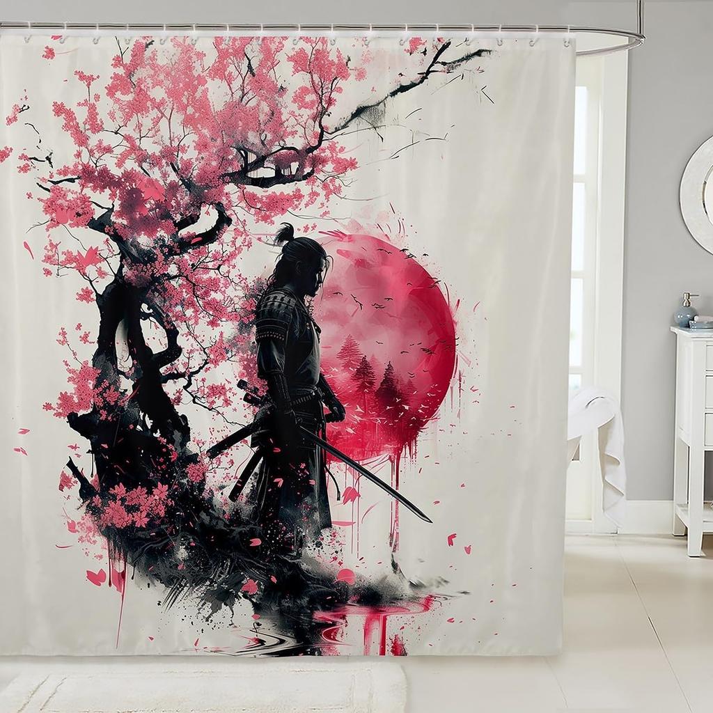 Cardinal Bird Shower Curtain Spring Themed Bath Curtain For Boys Girls Teens Rustic Farmhouse Themed Bathroom Decor Farm Red