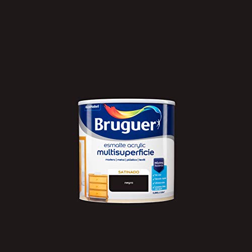 Multi-surface Acrylic Enamel Satin Black 0.250l 5160679 Bruguer