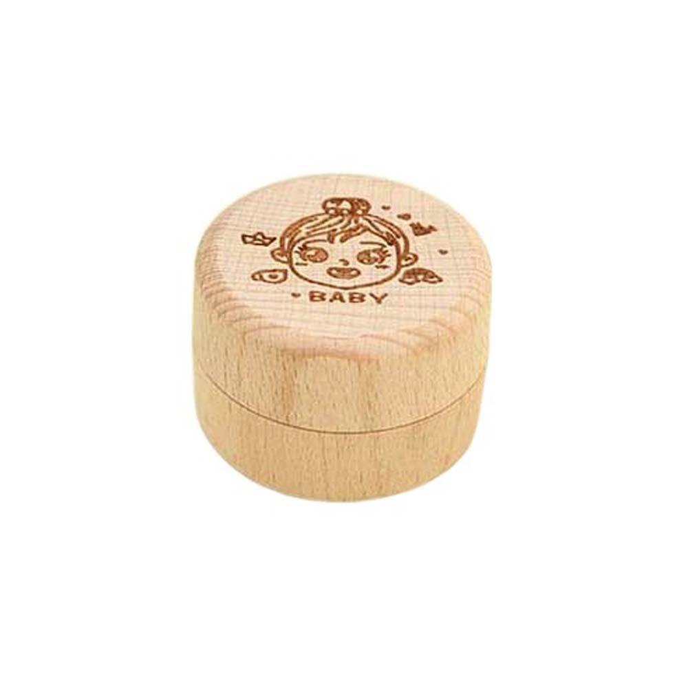 Wooden Milk Teeth Organizer Primary Teeth Tooth Fairy Box Portable Deciduous Tooth Case  Children