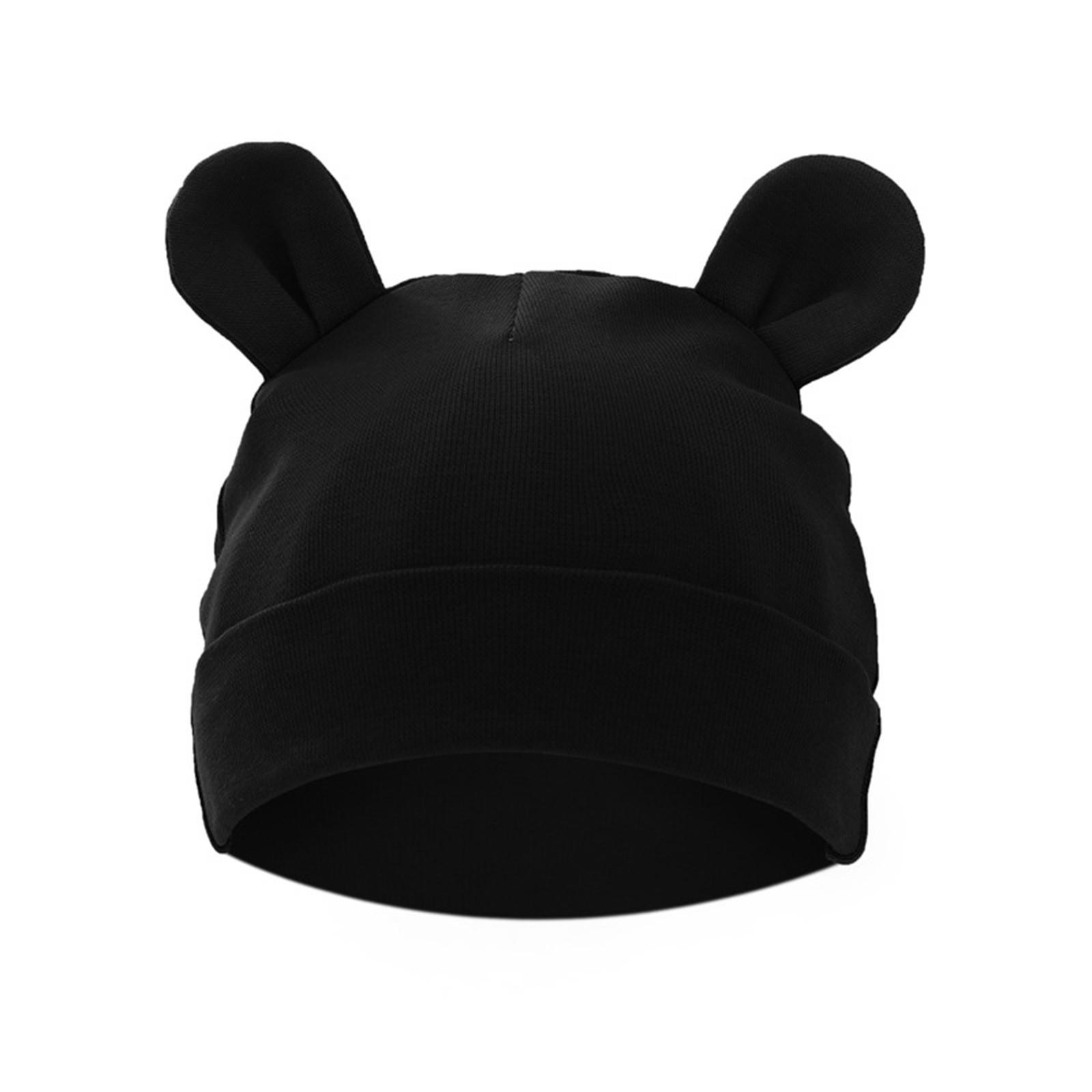 

Детская шапочка для плода, комплект шляп в форме медведя, детский капюшон One Size чёрный