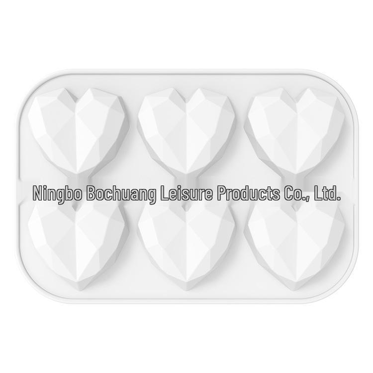 

DIY Silicone Mousse Chocolate and Diamond Heart Cake Mold - Single Heart, 6-Cavity, and 8-Cavity Options Random Color