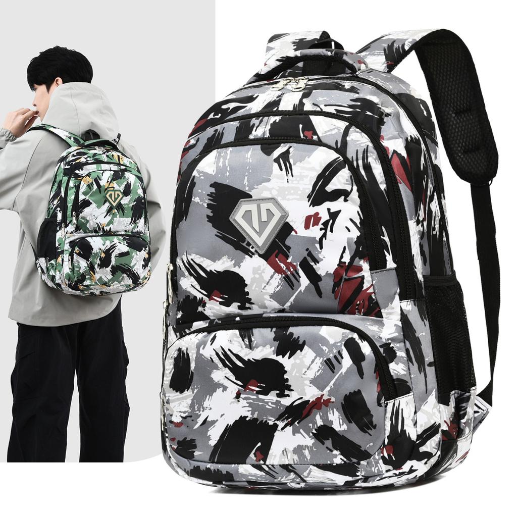 Nuovo zaino casual semplice grande capacità Oxford mimetico borsa per studenti leggera zaino da viaggio per esterni