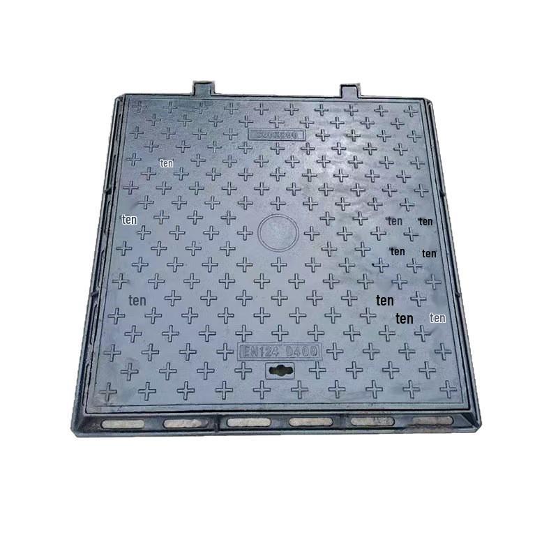 Ductile Iron Heavy Duty Manhole Cover for Sewage & Rain, Square 700x700/800x800, with Electric Fire Protection