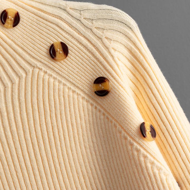 Women's Autumn And Winter Plus Size Sweater Half High Neck Solid Color Knit Top Sweater