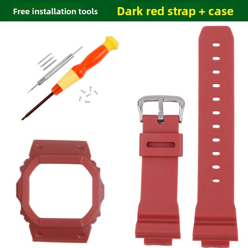 For Casio G-SHOCK DW-5600 GW-B5600 GW-M5610 mod kit Resin Watch Strap case DW5600 Silicone Rubber Watchband bezel wristband men