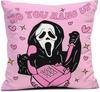 Halloween Party Decoration Cushion Cover Horror Grimace Cushion Cover Suitable for Family Living Room Sofa Room Decoration,(9)