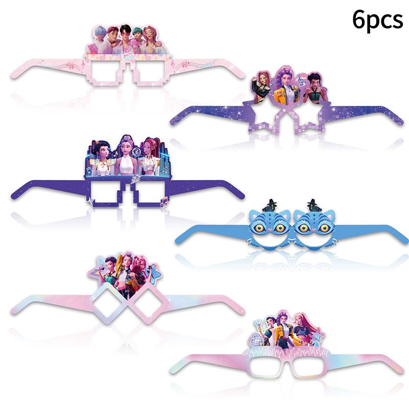 Kpop Demon Party Balloon Accessories Star Heart Shaped Ballons Kpop Huntrix Warriors Balloon Party Supplies