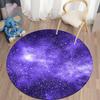 Circular Carpet In Galaxy Space Living Room Bedroom Bathroom Soft Flange Floor  Decoration Non Slip