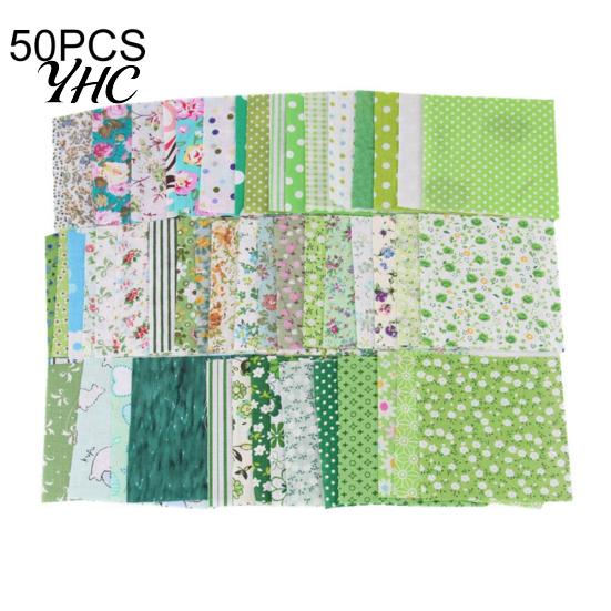 30/50Pcs 10cmx10cm Floral Print DIY Patchwork Cloth Sewing Quilting Material