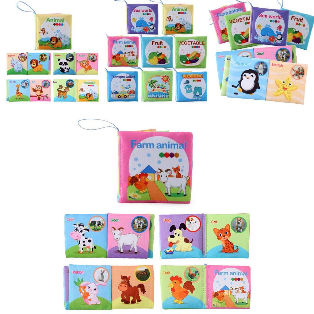 Enlighten Your Child's Mind With Soft Cloth Book English Animal Transportation