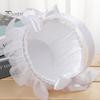 Innovative Portable Exquisite Workmanship Hand Flower Basket Feather Design Wedding Bridesmaid Flower Basket Scene Layout Prop