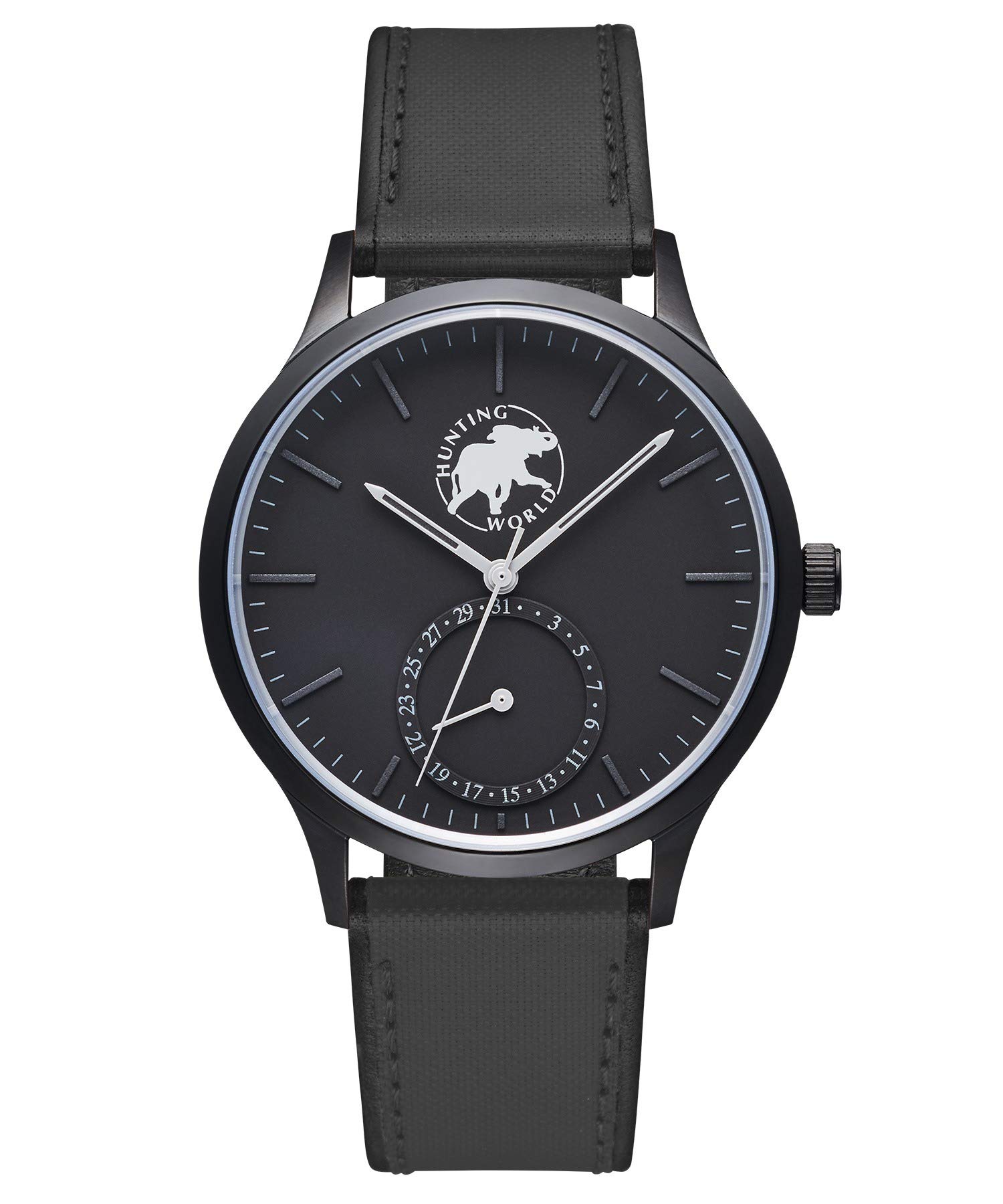 

Batue Classic Batue Cross Leather Strap 40mm Quartz Batue Origin HW504BKBK Black [Hunting World] & Men s