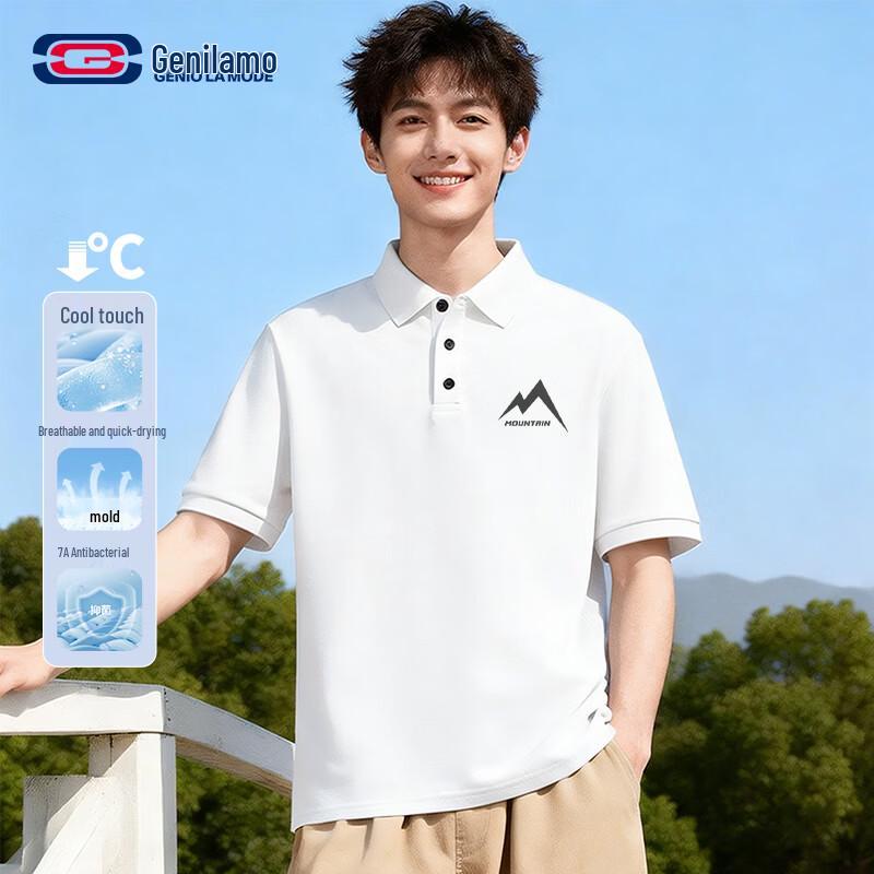 

Men s Geometric Pattern Polo Shirt M