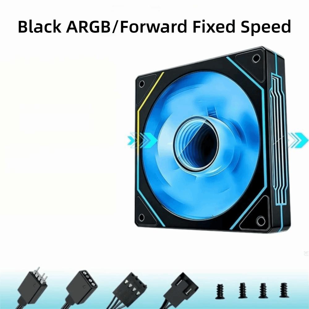 12V Computer Chassis Fan PWM Control CPU Cooler Fan 3D Texture PC Case Fan Motherboard Sync