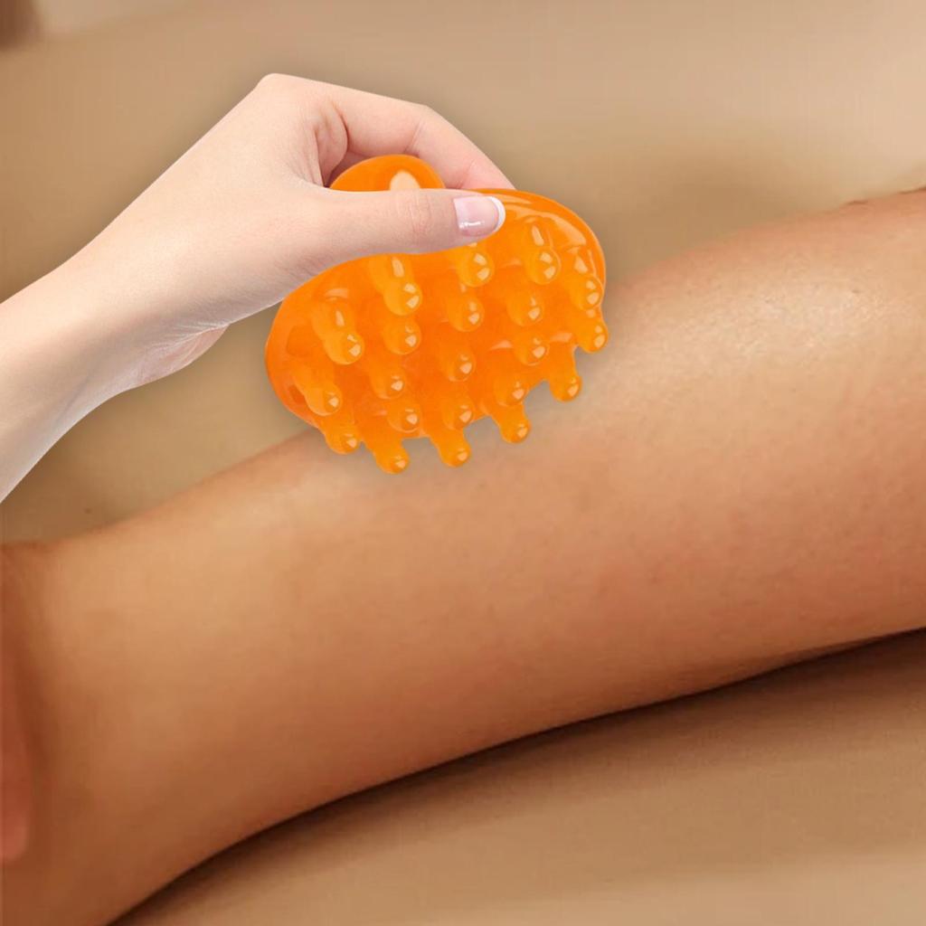 Manual Massage Comb Handheld Travel Ergonomic Versatile Portable Round Scalp Massager Full Body Massage Tool for Thigh Back Neck