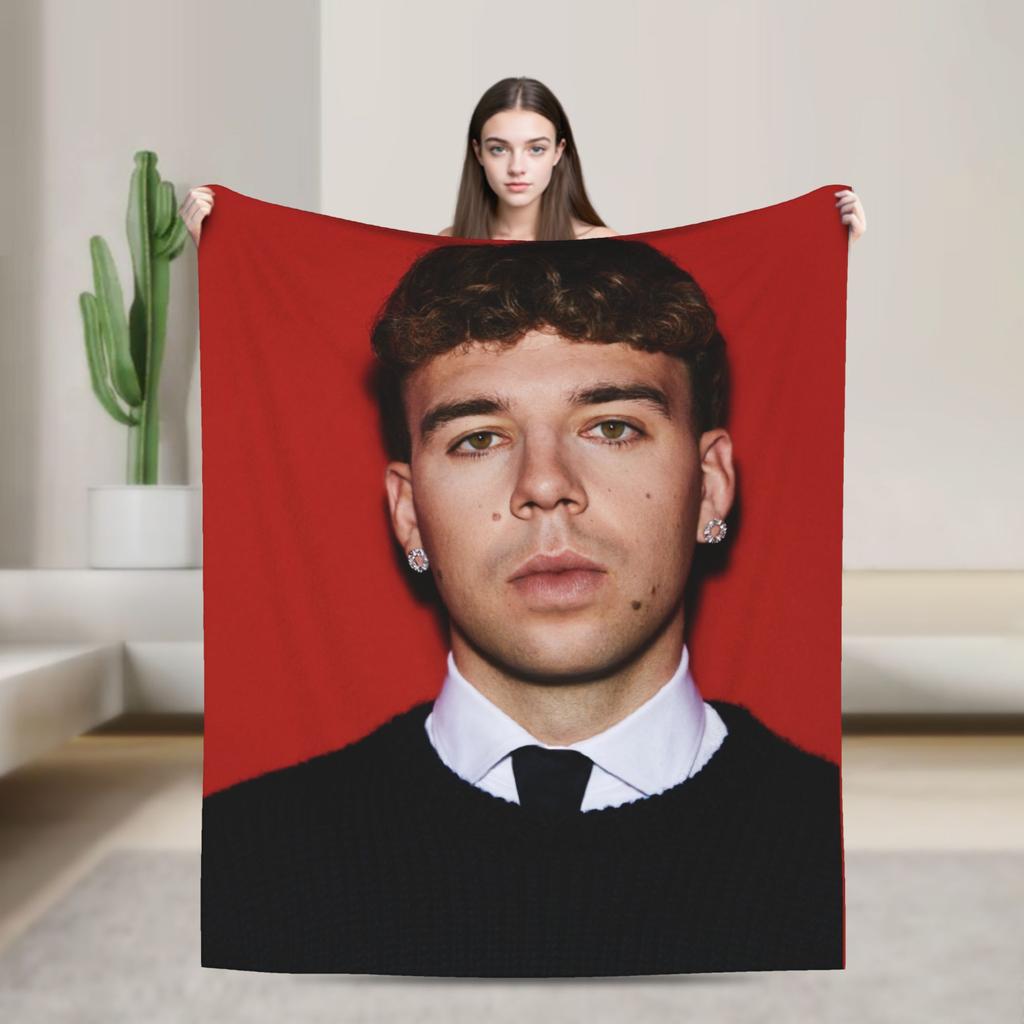 Super Soft Blanket Decorative Rapper Quevedo Music Throw Blanket Flannel Bedspread For Bedroom Funny Sofa Bed Cover