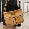 Japanese Retro Casual Canvas Bag, Large Capacity Commute Shoulder Crossbody Bag, College Style Men's and Women's Tote Bags