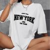 When 1968 The New York Is Young Woman Tshirts Oversize Daily Tshirts Creativity Streettshirt Individual Casual Clothes